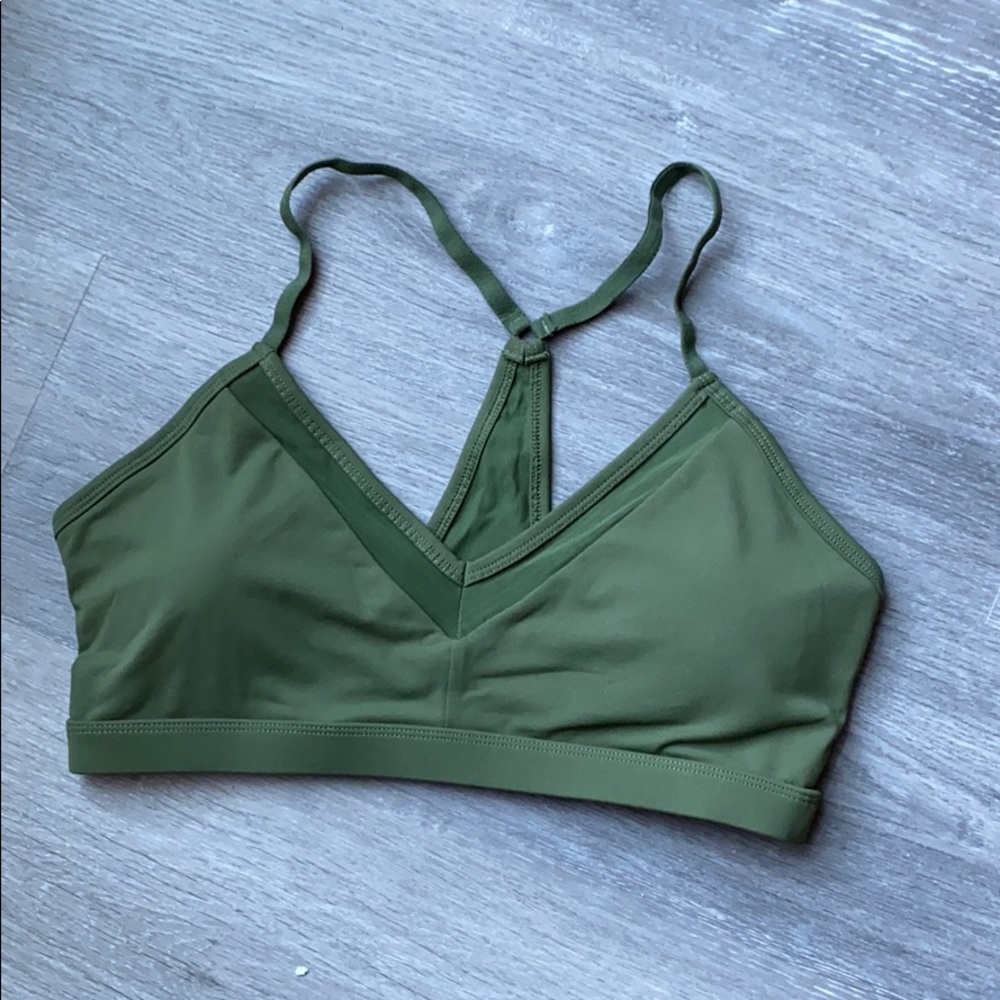 Green sports bra